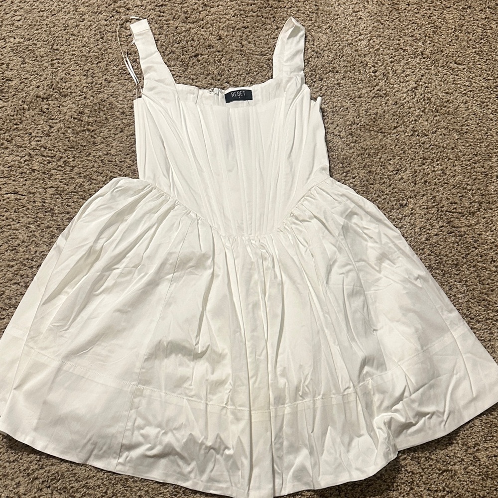 White bustier dress